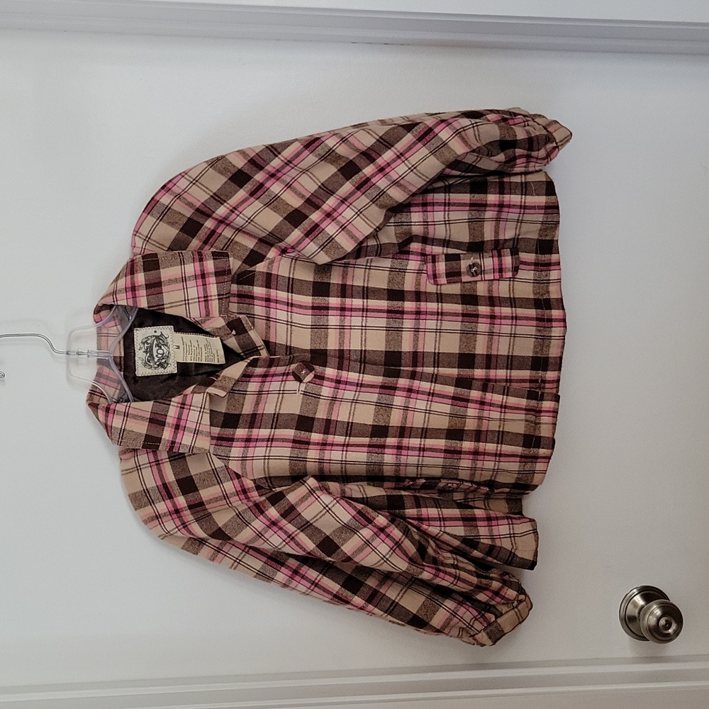 ADORABLE NORI PINK PLAID SHORT JACKET.